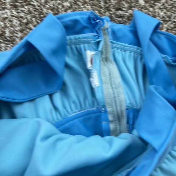 Vintage Union Label 70s Sleeveless Elegant Light Blue Maxi Dress - Picture 8 of 9
